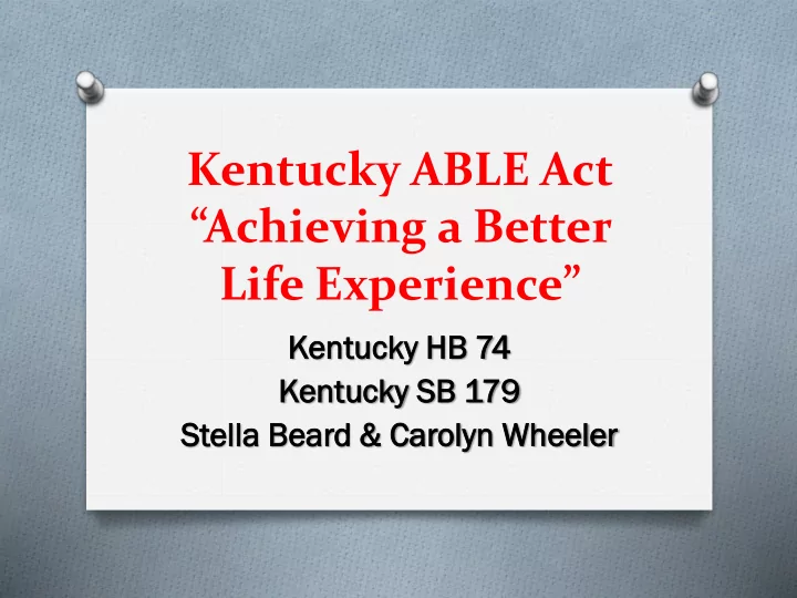 kentucky able act