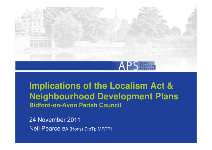 implications of the localism act neighbourhood