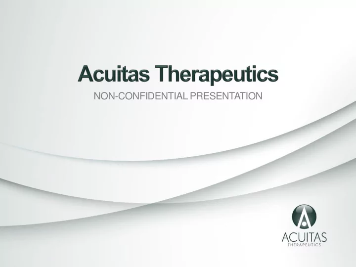 non confidential presentation