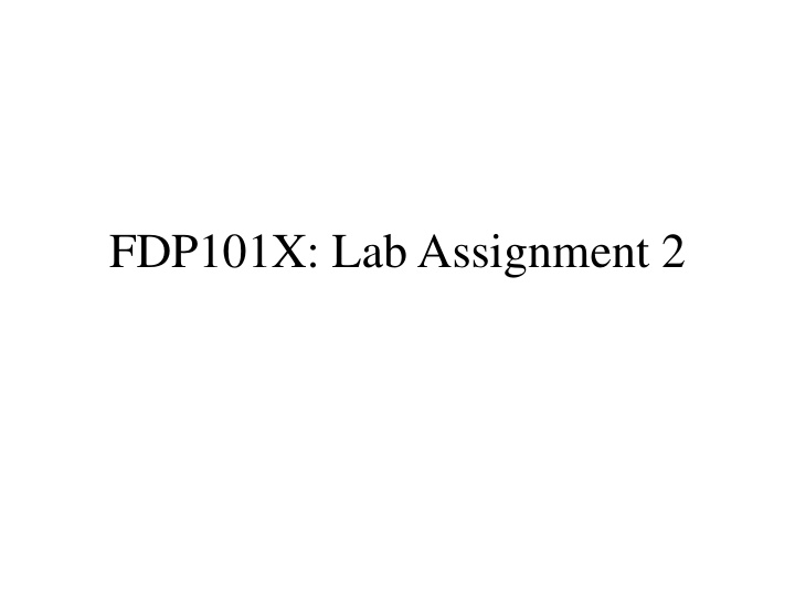 fdp101x lab assignment 2