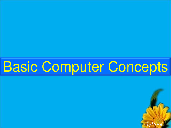 basic computer concepts