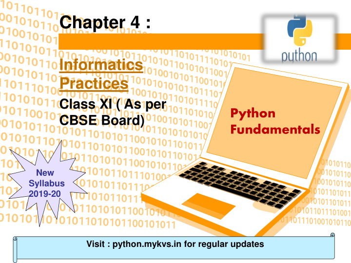 [PPT] - Chapter 4 : Informatics Practices Class XI ( As Per Python CBSE ...