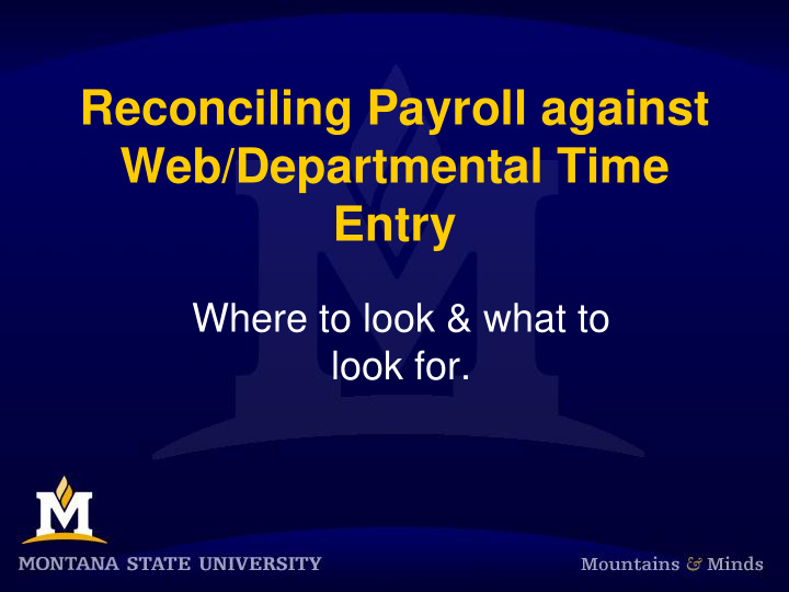 web departmental time