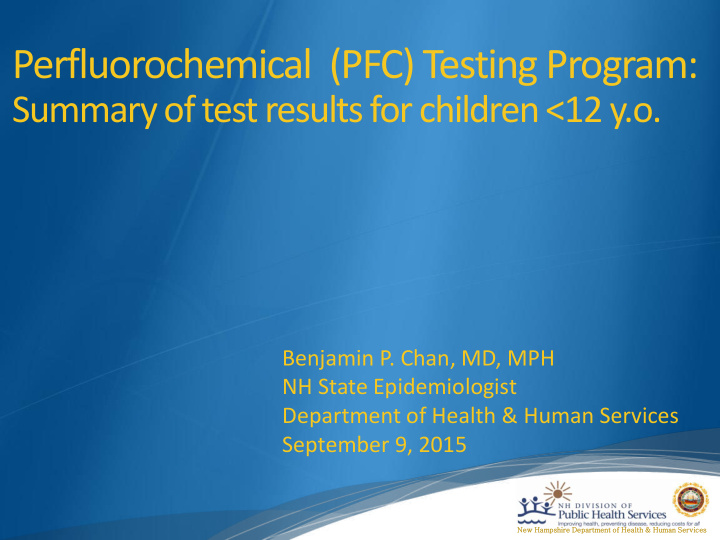 perfluorochemical pfc testing program