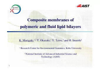 Composite membranes of  polymeric and fluid lipid bilayers K. Morigaki, 1,2 T. Okazaki, 2 Y. Tatsu,