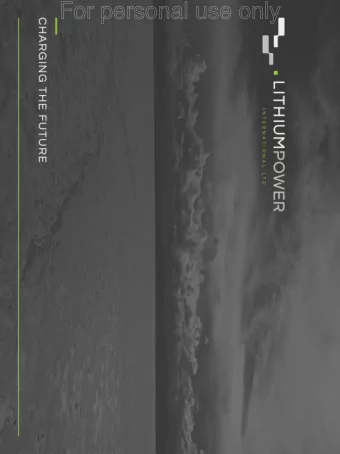 For personal use only  Important Notice and Disclaimer  For personal use only Representations