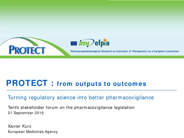 protect from outputs to outcom es turning regulatory