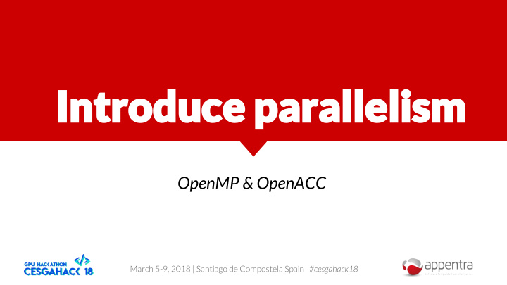 introduce parallelism