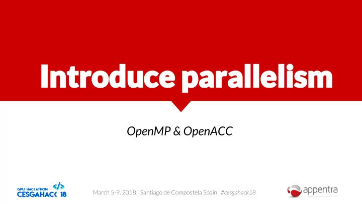 introduce parallelism