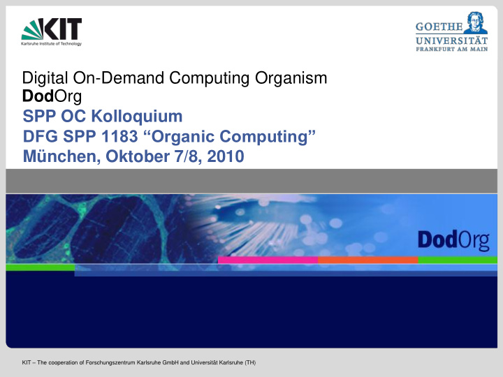 digital on demand computing organism dod org spp oc