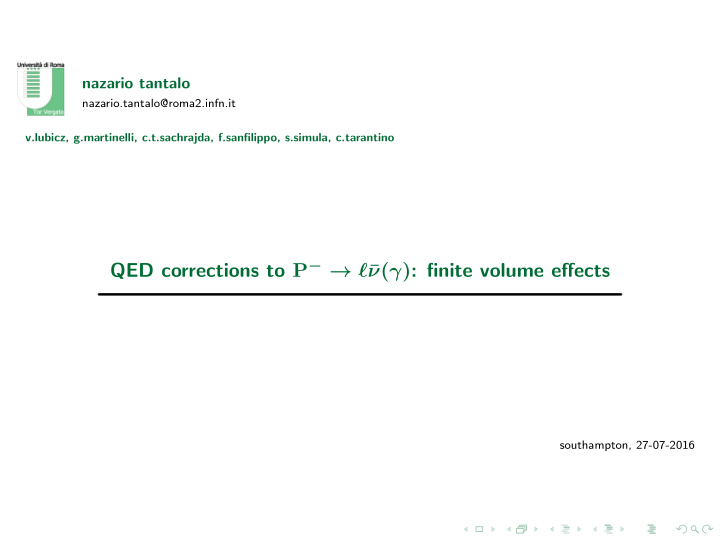 qed corrections to p finite volume effects