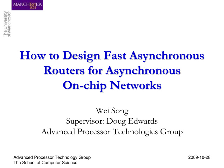 how to design fast asynchronous how to design fast