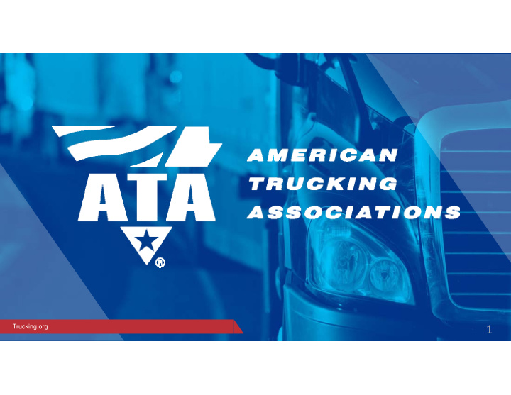 1 1 trb truck bus safety committee ata presentation