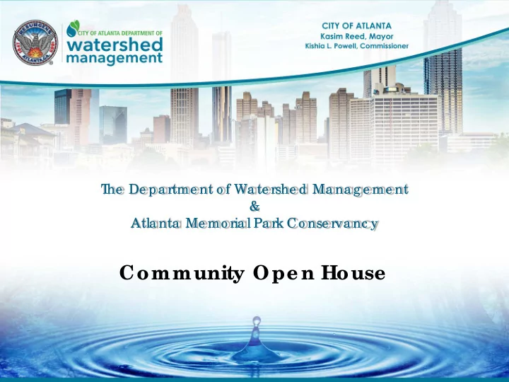 community ope n house