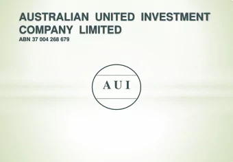 A U I DISCLAIMER    This document is confidential and strictly for use by the recipient only.