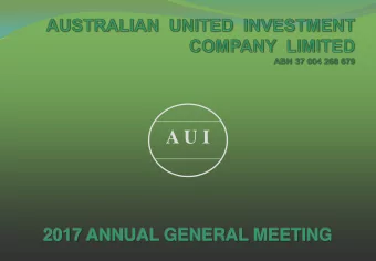 A U I  2017 ANNUAL GENERAL MEETING  $M  45.0  $43.7M  $42.0M  $41.9M  40.0  $39.1M  35.0  $34.3M