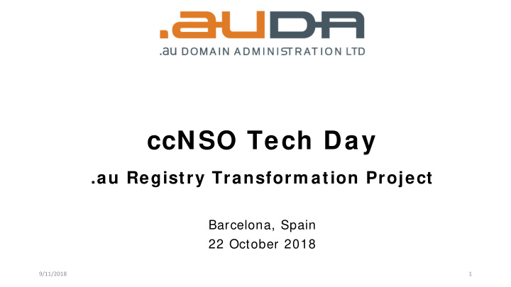 ccnso tech day