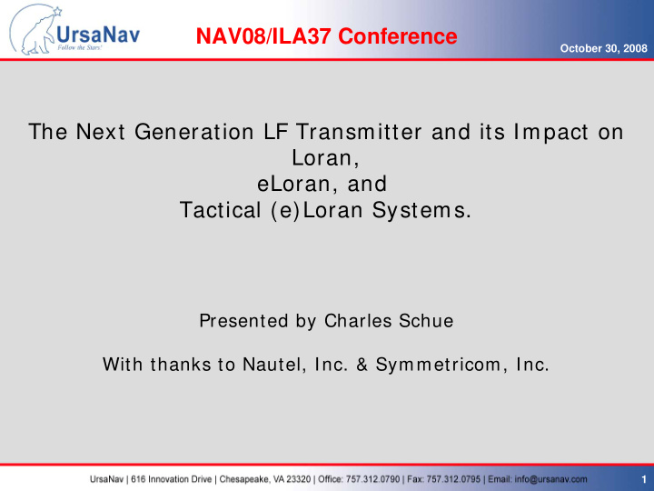 nav08 ila37 conference