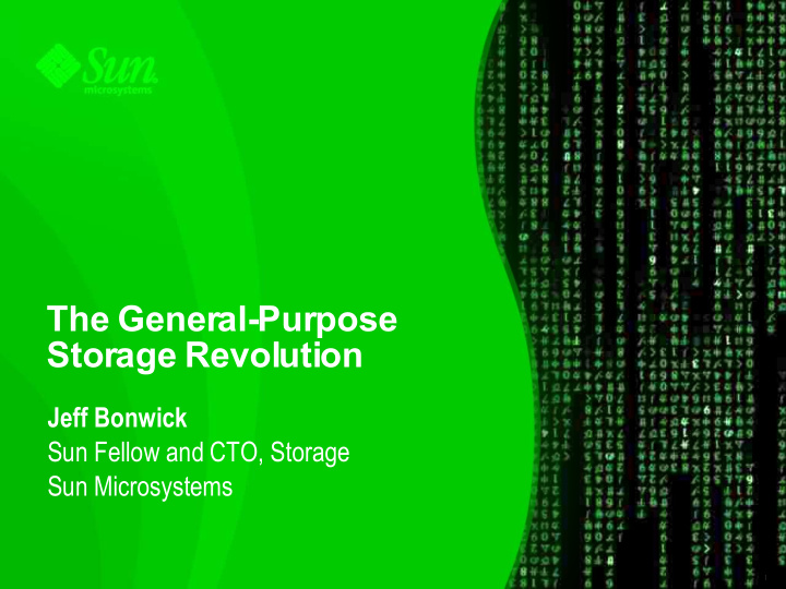 the general purpose storage revolution