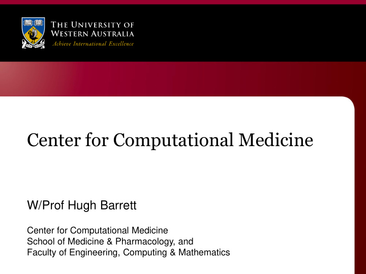 center for computational medicine