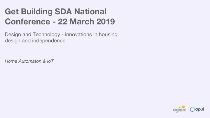 get building sda national conference 22 march 2019