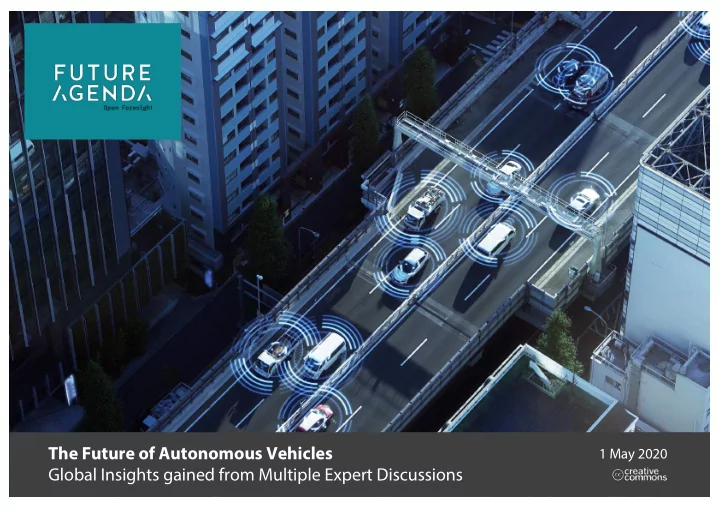 the future of autonomous vehicles