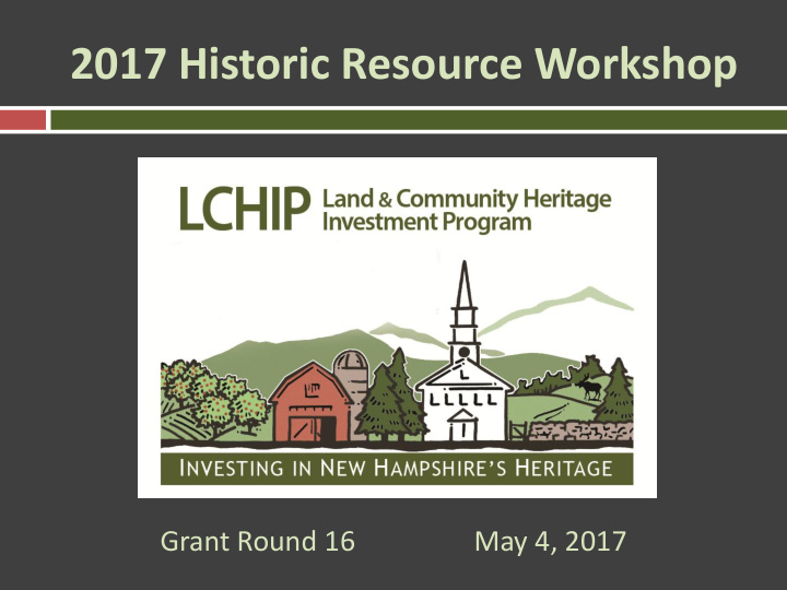 2017 historic resource workshop