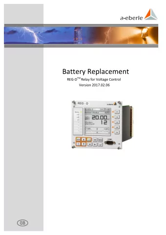g  We take care of it.  4 Battery Replacement REG- D  Contents 1. User guidance