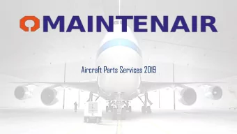 Aircraft Parts Services 2019  Introduction  Welcome to the Maintenair Aircraft Parts Supplying