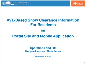 AVL-Based Snow Clearance Information  For Residents  on  Portal Site and Mobile Application