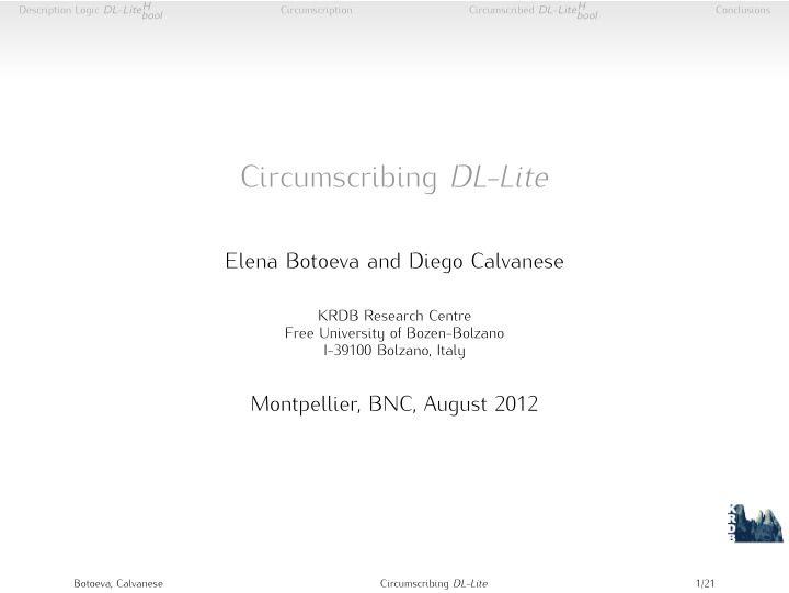 circumscribing dl lite