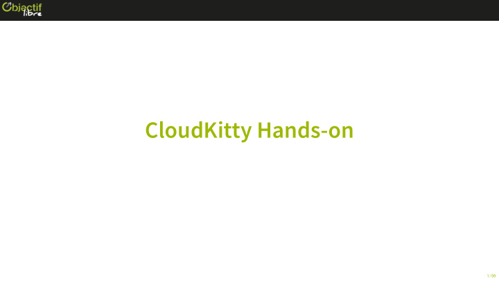 cloudkitty hands on