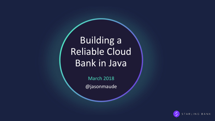 building a reliable cloud bank in java
