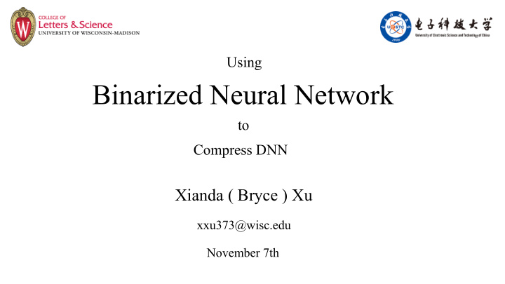 binarized neural network
