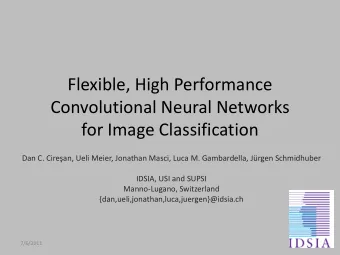 Convolutional Neural Networks  for Image Classification Dan C. Cirean , Ueli Meier, Jonathan