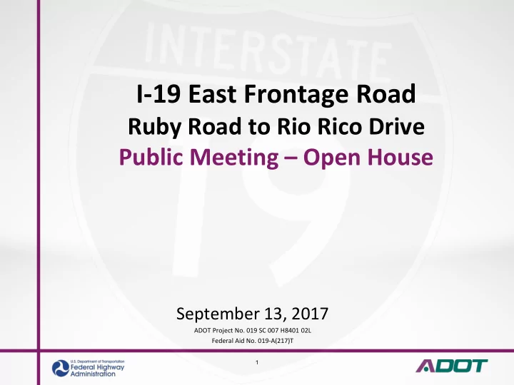 i 19 east frontage road