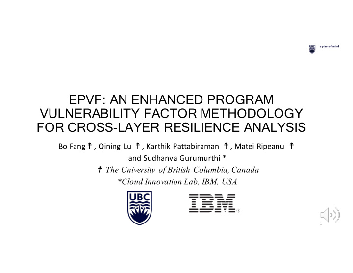 epvf an enhanced program vulnerability factor methodology