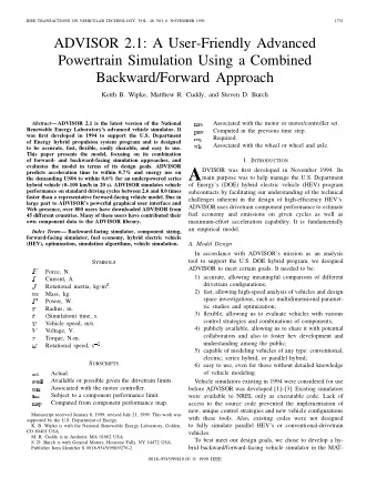 A  DVISOR was first developed in November 1994. Its  predicts acceleration time to within 0.7% and