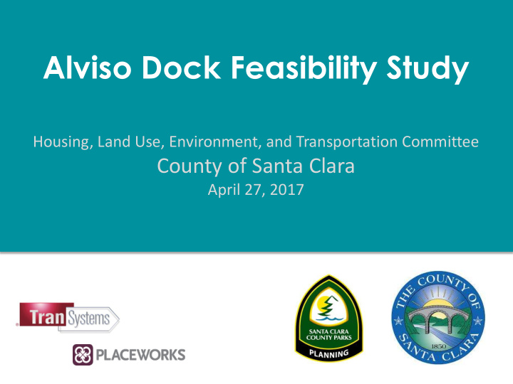 alviso dock feasibility study