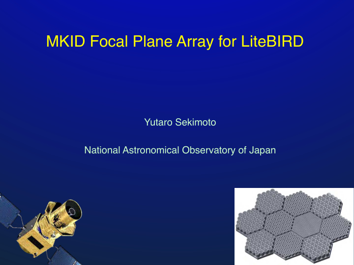 mkid focal plane array for litebird