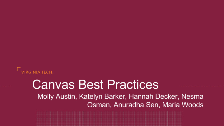 canvas best practices