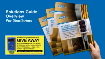 Solutions Guide  Overview  For Distributors  Presenter  Feel free to call me after  the webinar