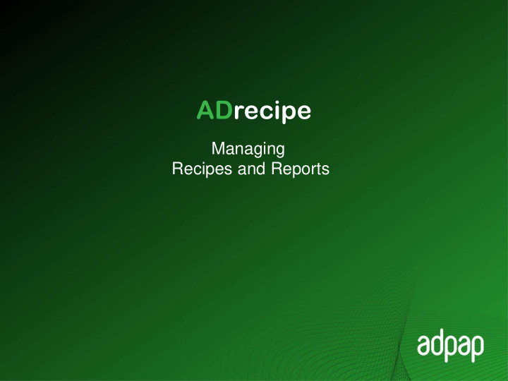 adrecipe