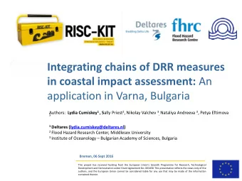 Integrating chains of DRR measures in coastal impact assessment: An  application in Varna, Bulgaria