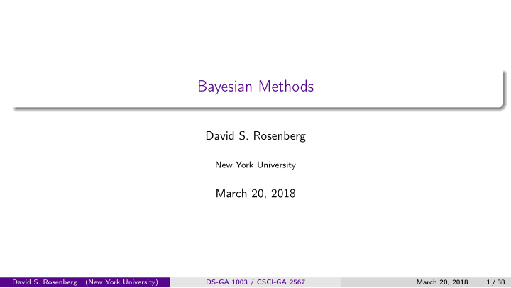bayesian methods