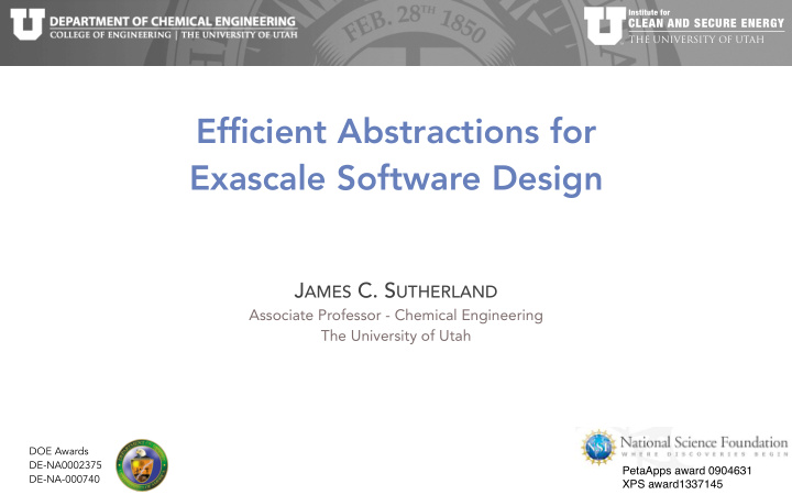 efficient abstractions for exascale software design