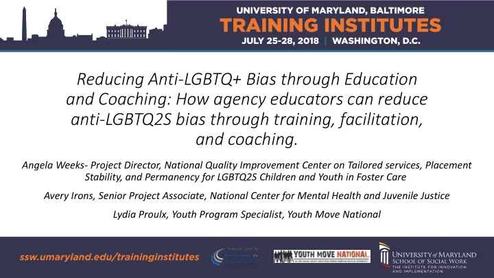 reducing anti lgbtq bias through education