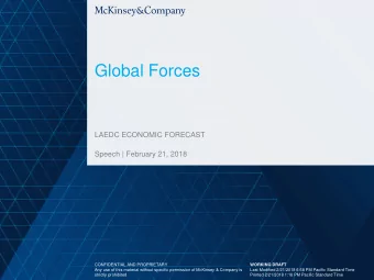 Global Forces  LAEDC ECONOMIC FORECAST  Speech | February 21, 2018  CONFIDENTIAL AND PROPRIETARY