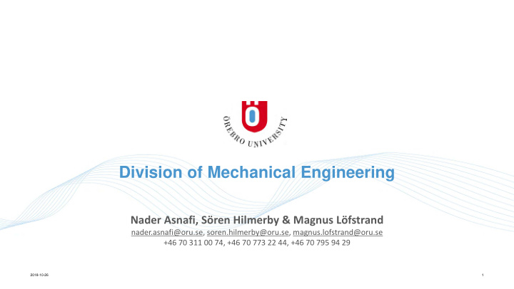 division of mechanical engineering