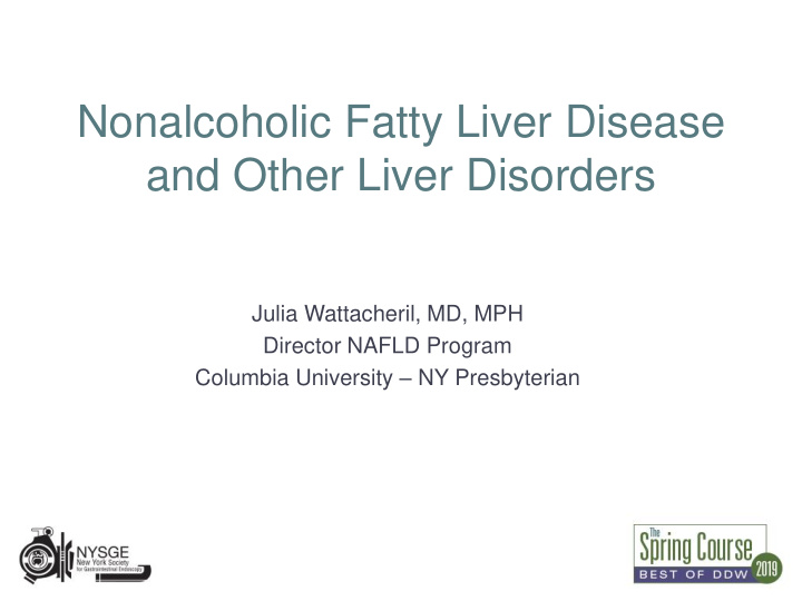 and other liver disorders